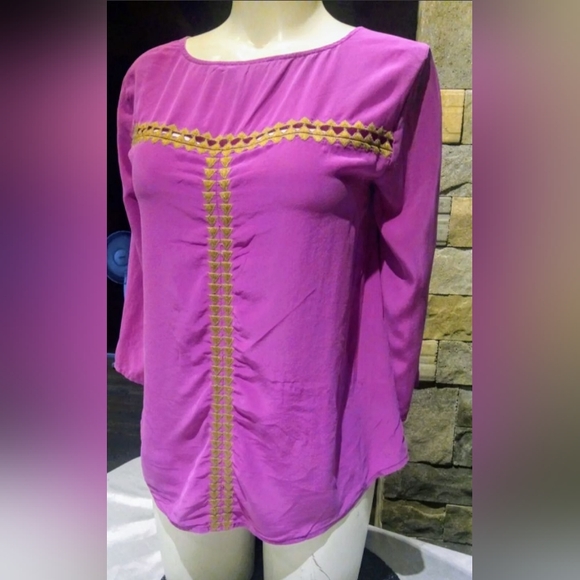 BCBG Y2K SILK BLOUSE extra small - Picture 3 of 10